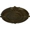 Ekena Millwork Attica Acanthus Leaf Ceiling Medallion (Fits Canopies up to 4 5/8"), 53 1/2"OD x 3 1/2"P, Green Gold CM53ATGGS - alternate 2